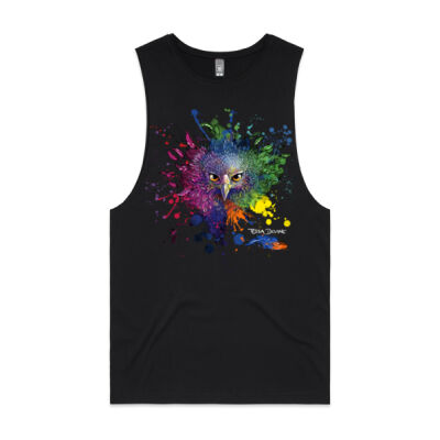 Wild Eagle Black Mens Singlet Thumbnail