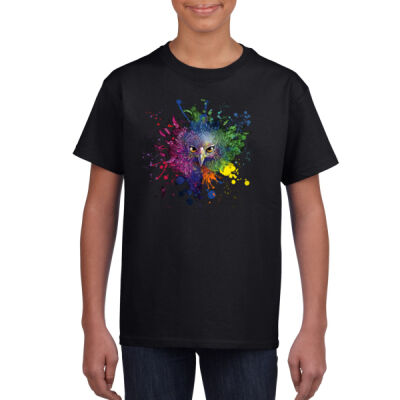 WILD Eagle Kids Unisex Tee Black Thumbnail