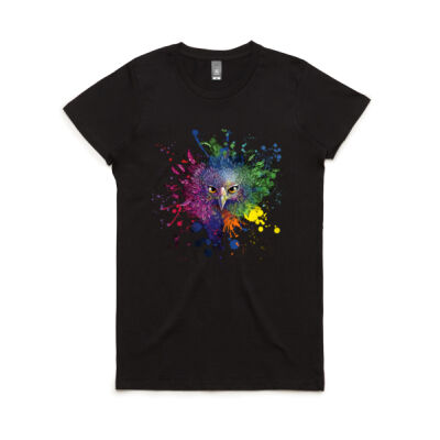 WILD Eagle Black T-Shirt Womens Thumbnail