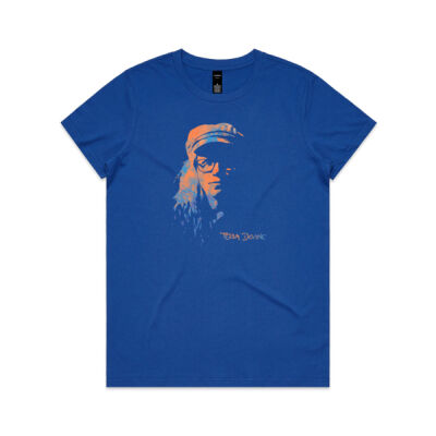 Tessa Devine Graphic T - Blue and Orange - Womens Thumbnail